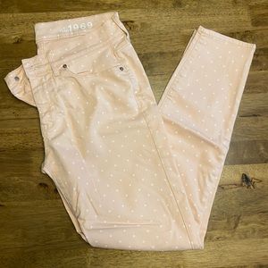 Gap Pale Peach polka dot Jeans